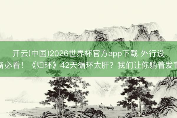 开云(中国)2026世界杯官方app下载 外行设备必看！《归环》42天循环太肝？我们让你躺着发育