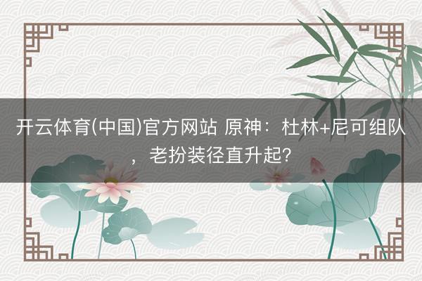 开云体育(中国)官方网站 原神：杜林+尼可组队，老扮装径直升起？