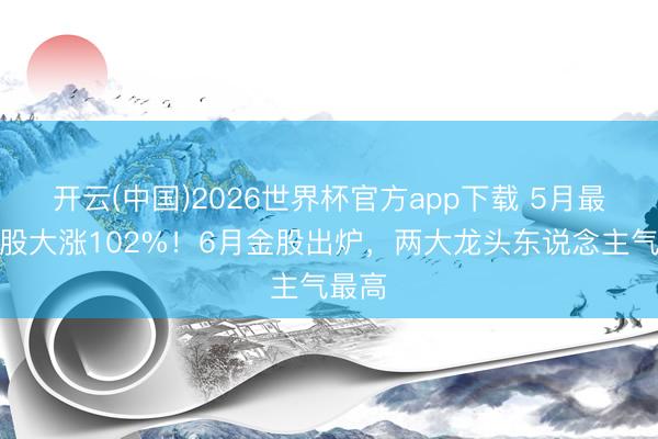 开云(中国)2026世界杯官方app下载 5月最牛金股大涨102%！6月金股出炉，两大龙头东说念主气最高